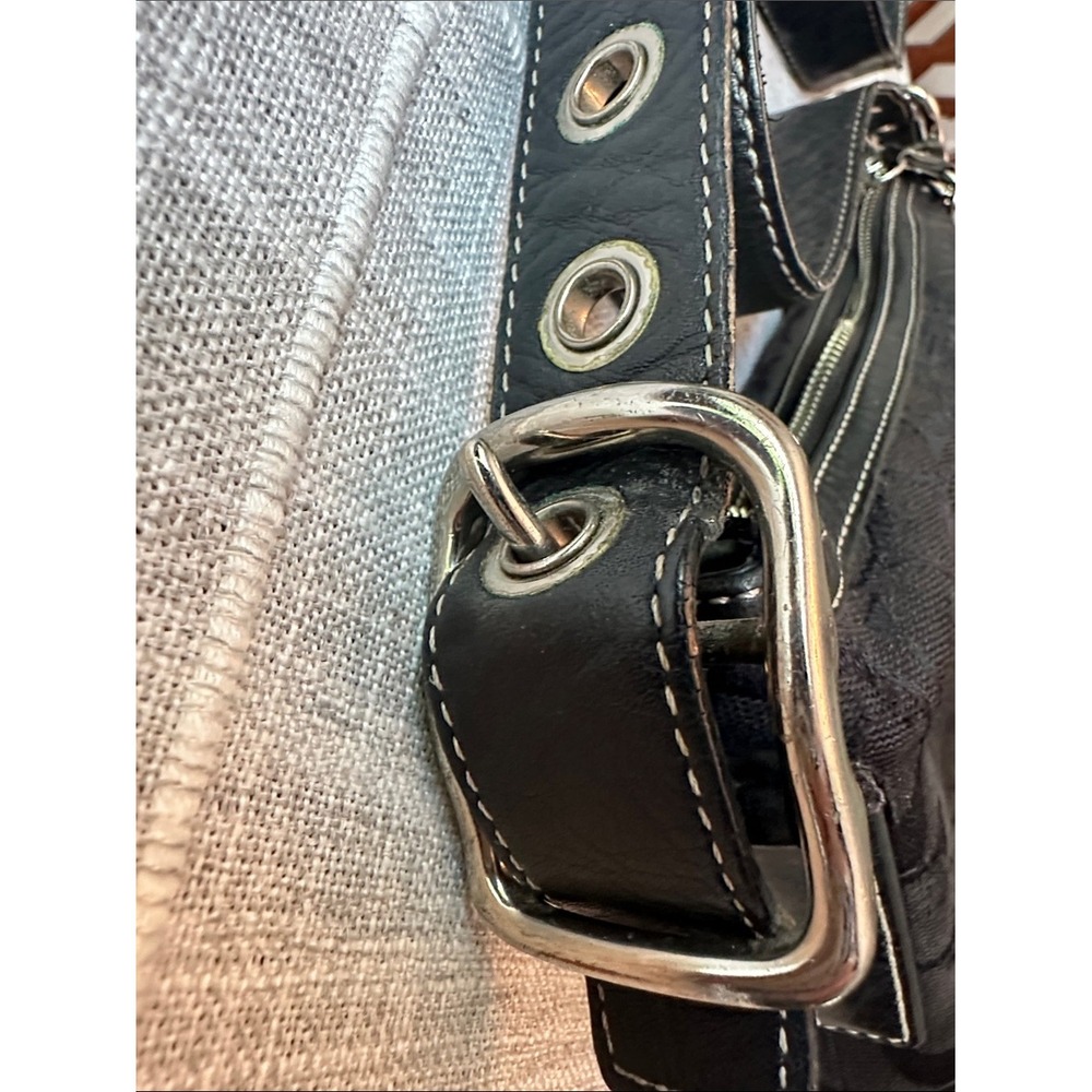 Coach 9362 Signature Slim Duffle Bag Black Tassel Crossbody Y2K Vintage 2004 - Picture 8 of 8